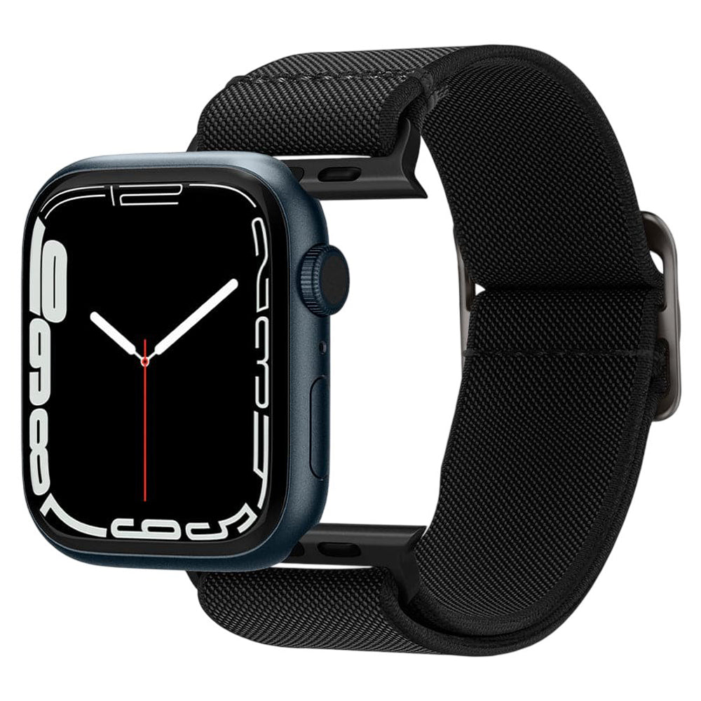 Spigen Lite Fit -ranneke Apple Watch 42mm / 41mm / 40mm -sarjoille, Musta AMP02290