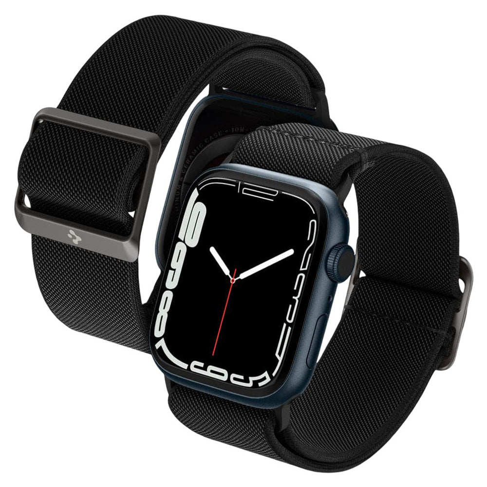 Spigen Lite Fit -ranneke Apple Watch 49mm / 46mm / 45mm / 44mm -sarjoille, Musta AMP02286
