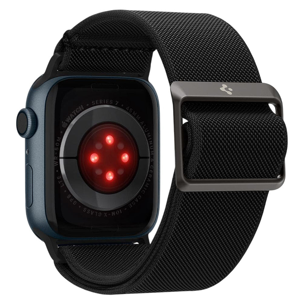 Spigen Lite Fit -ranneke Apple Watch 49mm / 46mm / 45mm / 44mm -sarjoille, Musta AMP02286