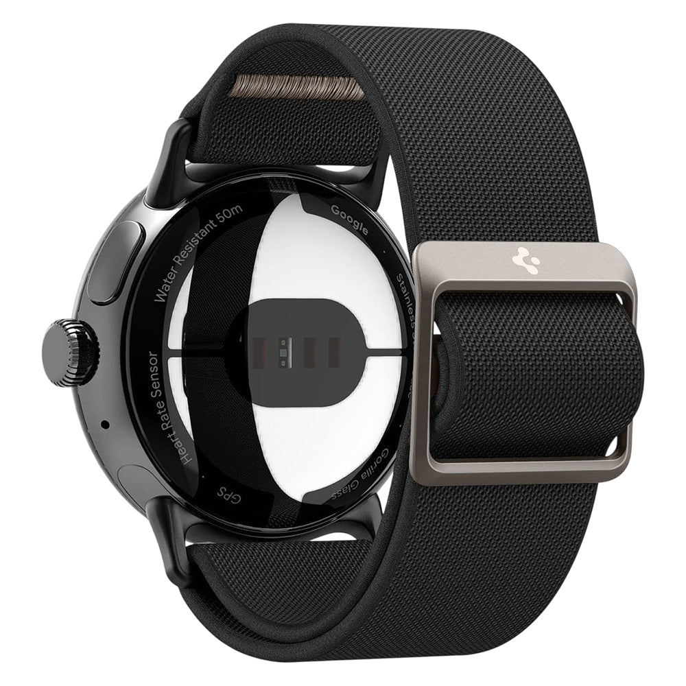 Spigen Lite Fit -ranneke Google Pixel Watch 45mm -sarjalle, Musta AMP07601