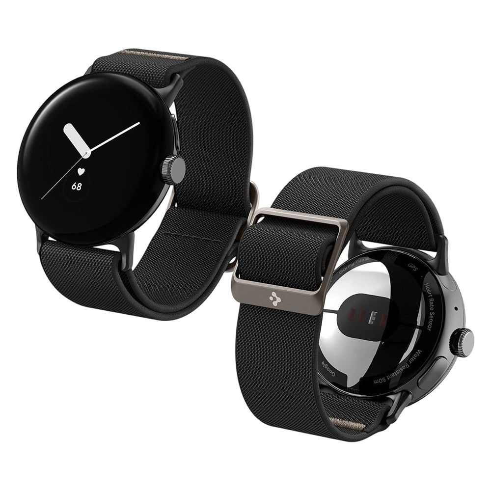Spigen Lite Fit -ranneke Google Pixel Watch 45mm -sarjalle, Musta AMP07601