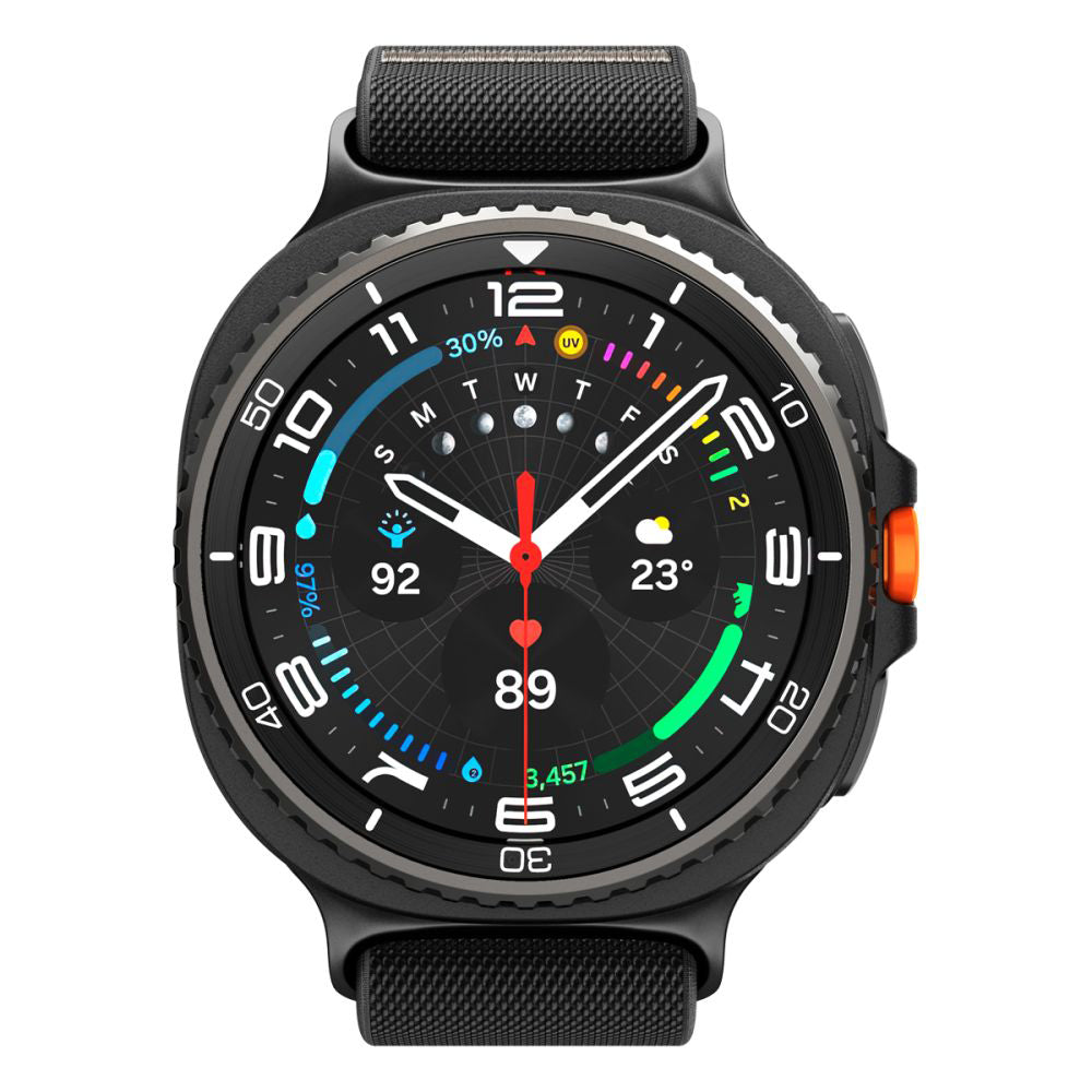 Spigen Lite Fit -ranneke Samsung Galaxy Watch8 / Watch8 Classic Series -sarjaan, Musta