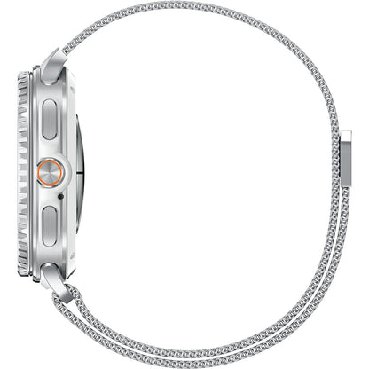 Spigen Metal Fit -ranneke Samsung Galaxy Watch9 / Watch8 / Watch8 Classic -sarjalle, hopea AMP10121