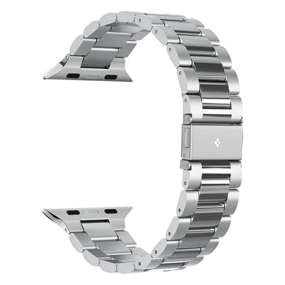 Spigen Modern Fit 316L ranneke Apple Watch 49mm / 46mm / 45mm / 44mm / 42mm sarjoille, hopea AMP06356