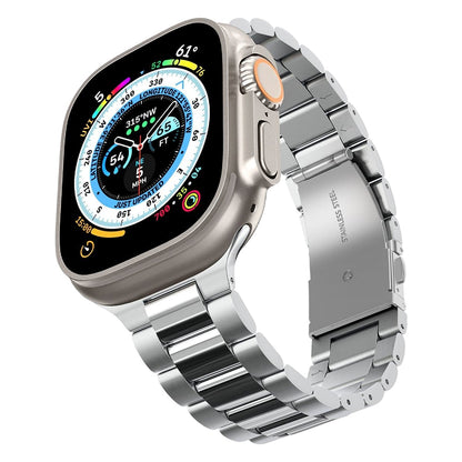 Spigen Modern Fit 316L ranneke Apple Watch 49mm / 46mm / 45mm / 44mm / 42mm sarjoille, hopea AMP06356