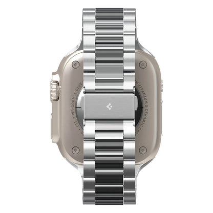Spigen Modern Fit 316L ranneke Apple Watch 49mm / 46mm / 45mm / 44mm / 42mm sarjoille, hopea AMP06356