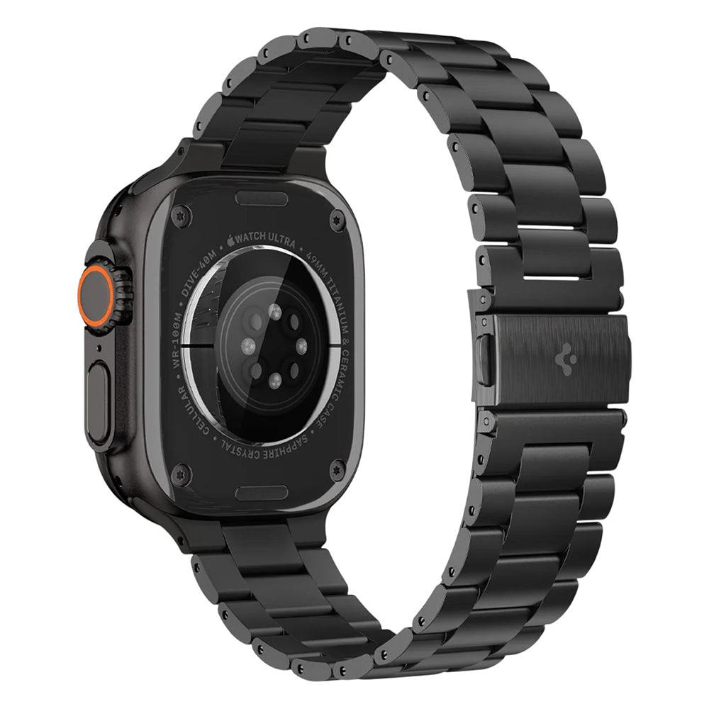 Spigen Modern Fit -ranneke Apple Watch 49mm / 46mm / 45mm / 44mm / 42mm -sarjoille, musta AMP11577