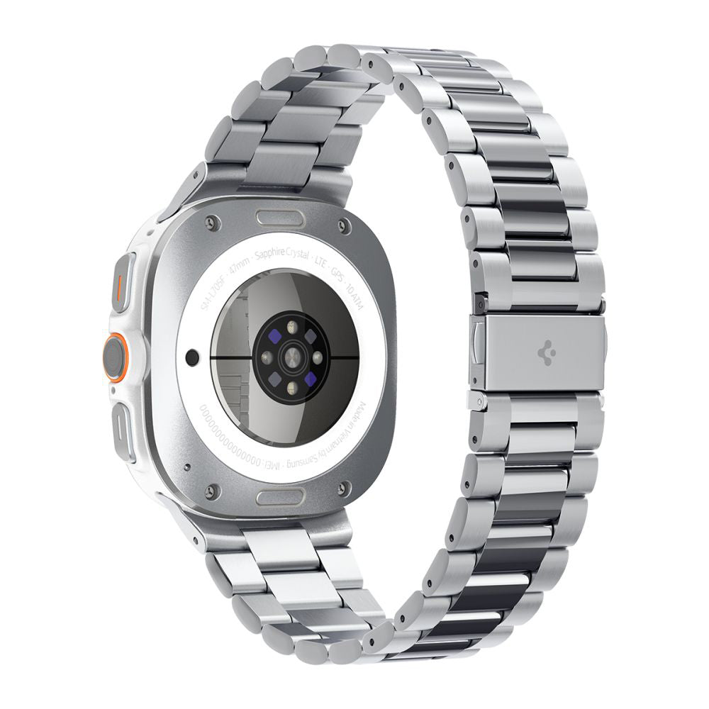 Spigen Modern Fit -ranneke Samsung Galaxy Watch Ultra -sarjalle, hopea AMP08823