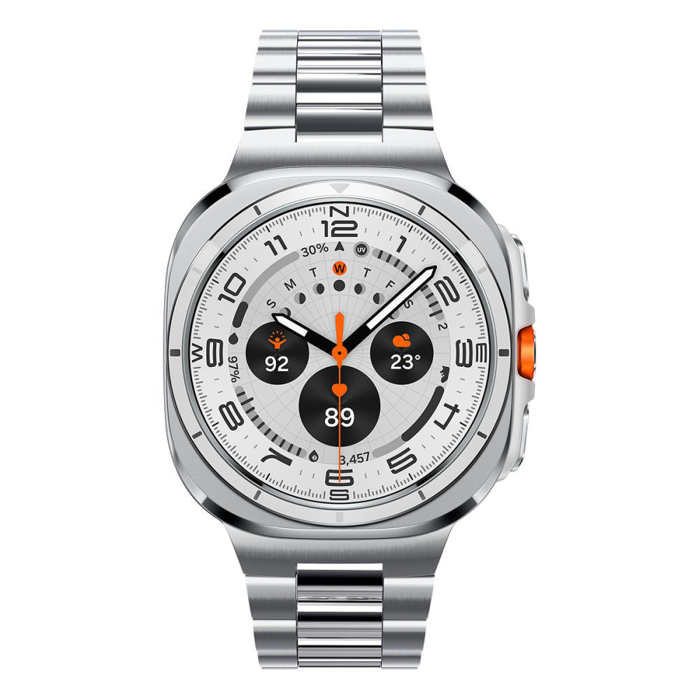 Spigen Modern Fit -ranneke Samsung Galaxy Watch Ultra -sarjalle, hopea AMP08823