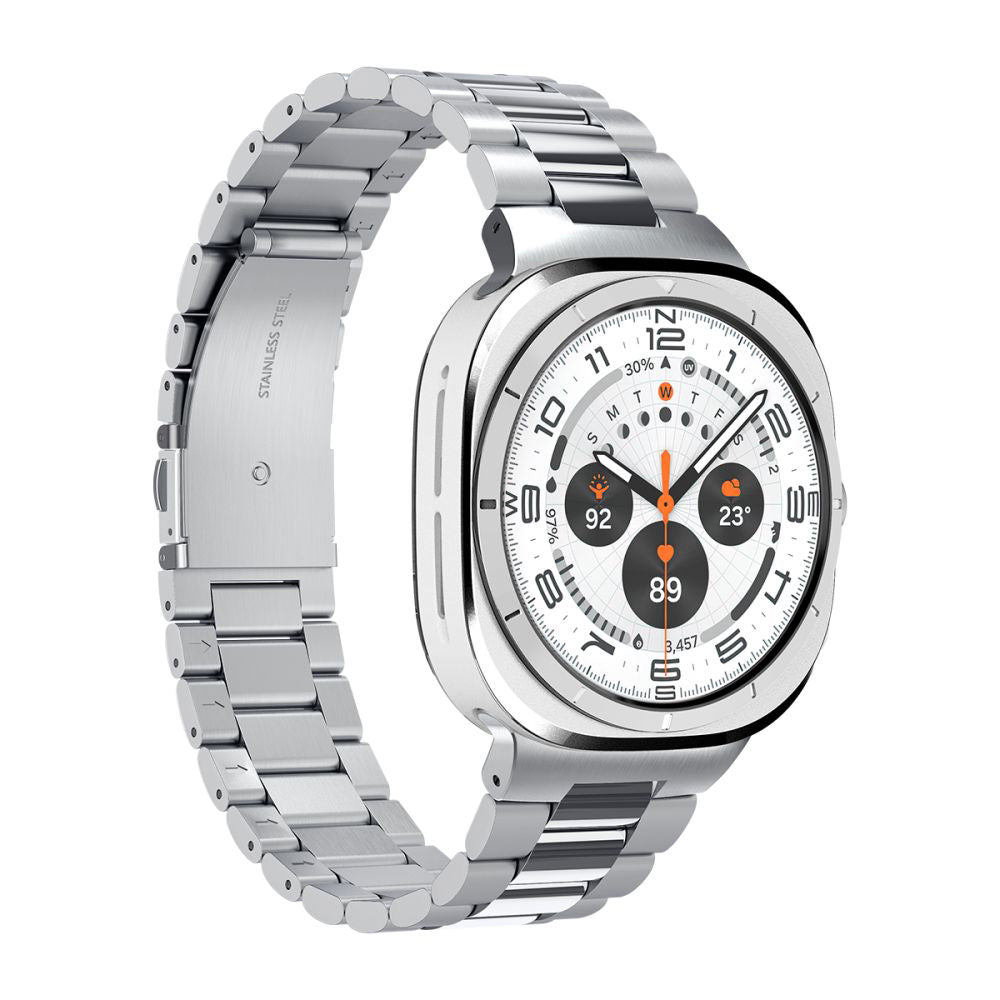 Spigen Modern Fit -ranneke Samsung Galaxy Watch Ultra -sarjalle, hopea AMP08823