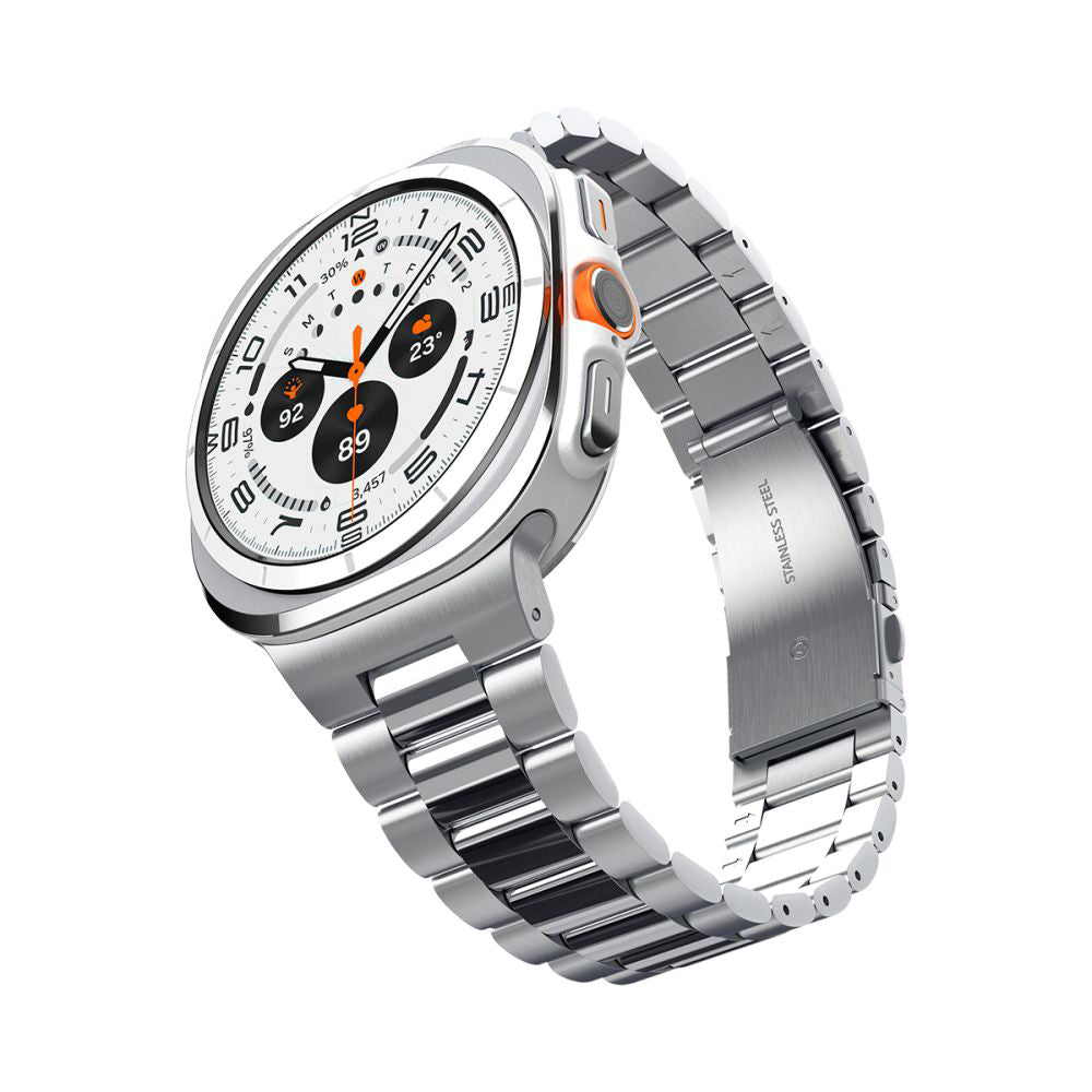 Spigen Modern Fit -ranneke Samsung Galaxy Watch Ultra -sarjalle, hopea AMP08823