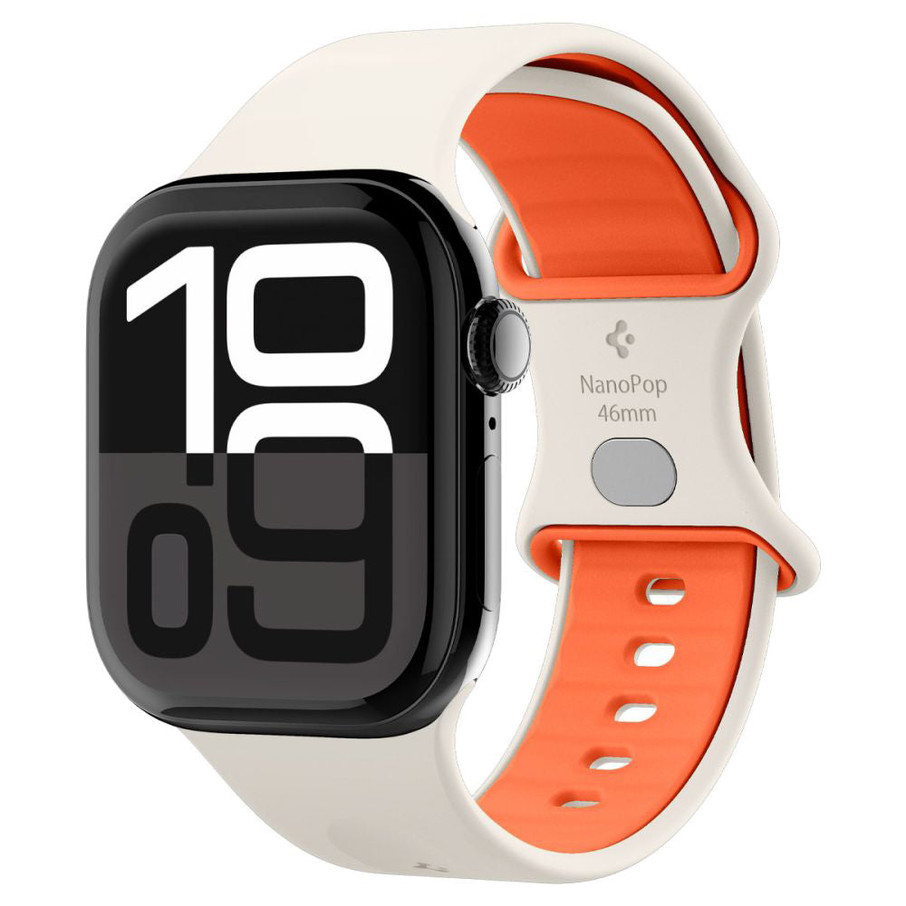 Spigen Nano Pop -ranneke Apple Watch 42mm / 41mm / 40mm / 38mm -sarjalle, Beige