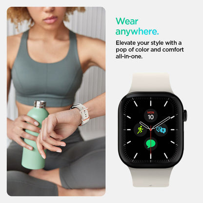 Spigen Nano Pop -ranneke Apple Watch 42mm / 41mm / 40mm / 38mm -sarjalle, Beige