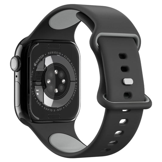 Spigen Nano Pop -ranneke Apple Watch 42mm / 41mm / 40mm / 38mm -sarjalle, Musta