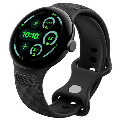 Spigen Parallax -ranneke Google Pixel Watch 45mm -sarjalle, Matta Musta AMP10192