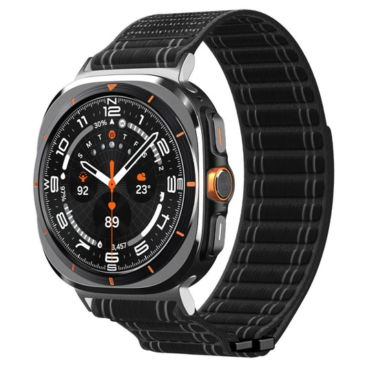 Spigen WBF0 -ranneke Samsung Galaxy Watch Ultra -kelloon, Musta