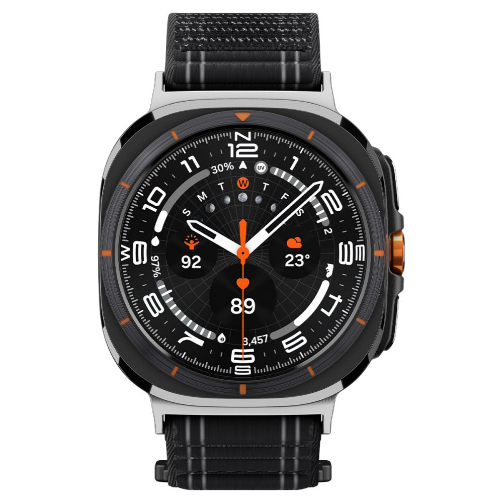Spigen WBF0 -ranneke Samsung Galaxy Watch Ultra -kelloon, Musta AMP10146