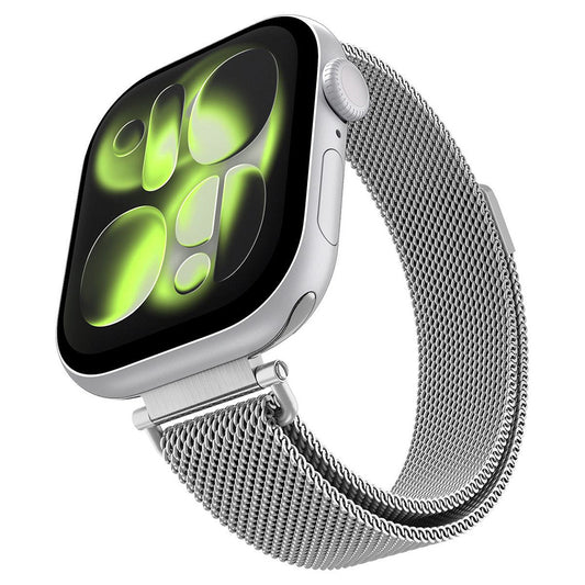 Spigen WBM4 ranneke Apple Watch 42mm / 41mm / 40mm -sarjoille, hopea AMP10498