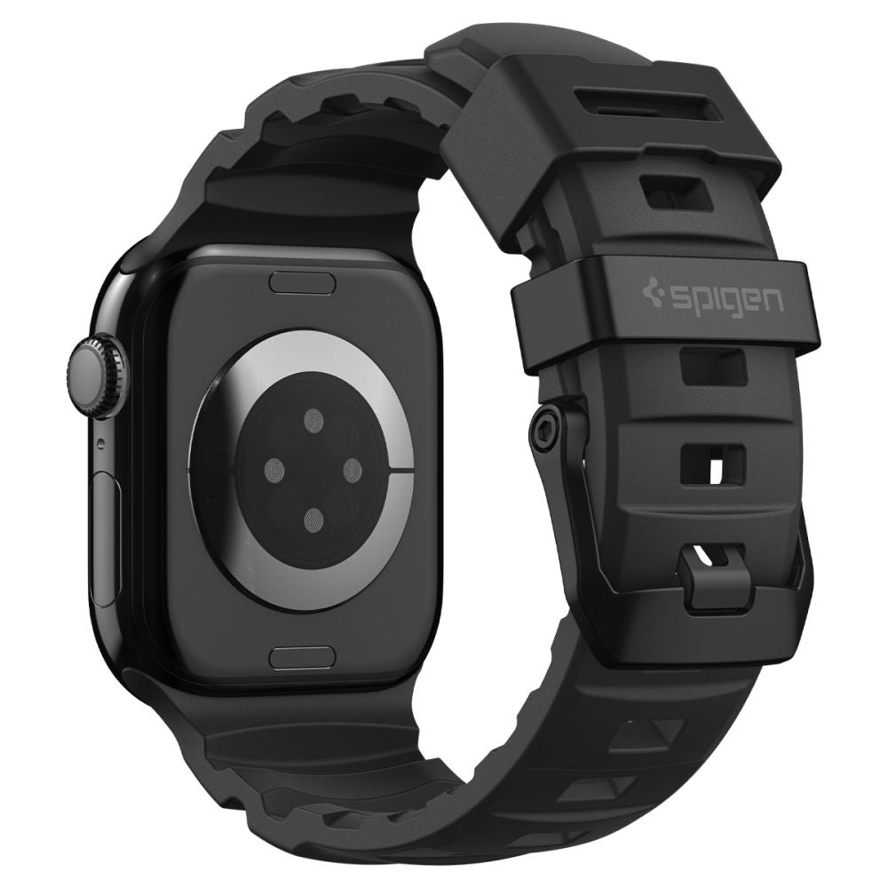 Spigen WBS2 -ranneke Apple Watch 49mm / 46mm / 45mm / 44mm -sarjalle, Musta AMP10508
