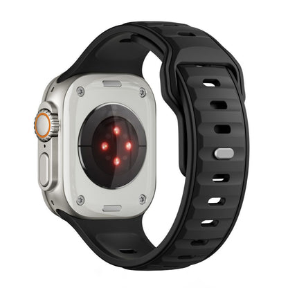 Tech-Protect Iconband Line -ranneke Apple Watch 49mm / 46mm / 45mm / 44mm -sarjoille, Musta