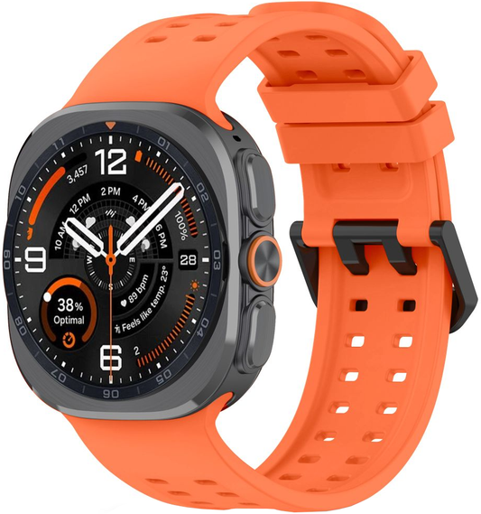 Tech-Protect Silicone Air -ranneke Samsung Galaxy Watch Ultra -sarjalle, oranssi