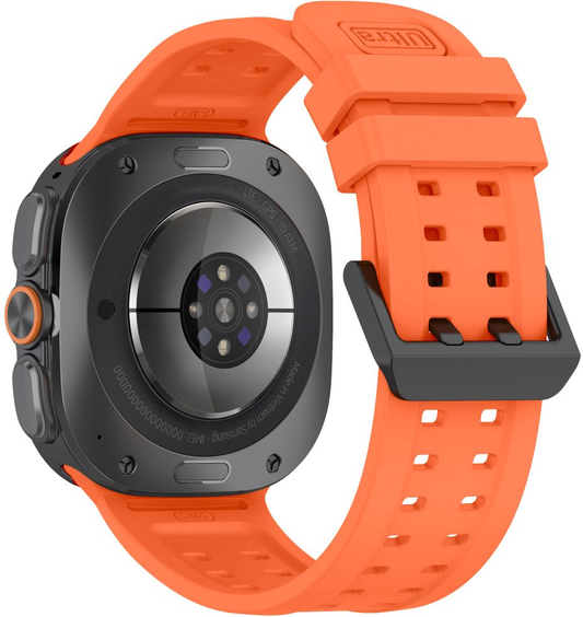Tech-Protect Silicone Air -ranneke Samsung Galaxy Watch Ultra -sarjalle, oranssi