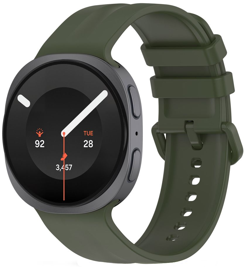 Tech-Protect Silicone Evo -ranneke Samsung Galaxy Watch9 / Watch8 / Watch8 Classic -sarjoille, Vihreä
