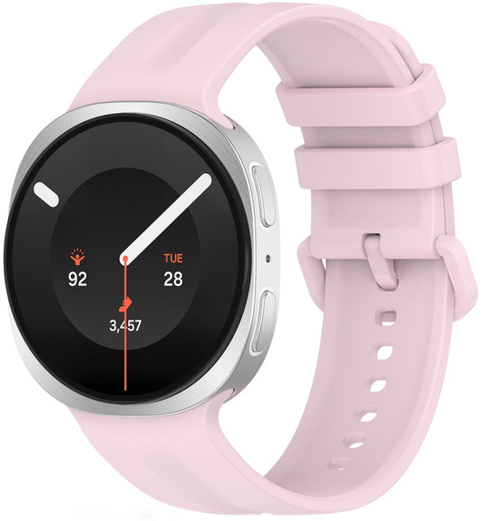 Tech-Protect Silicone Evo -ranneke Samsung Galaxy Watch9 / Watch8 / Watch8 Classic -sarjoille, vaaleanpunainen