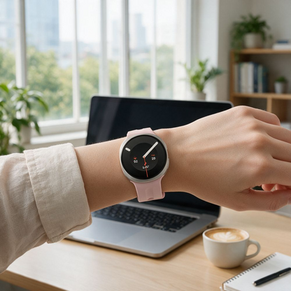 Tech-Protect Silicone Evo -ranneke Samsung Galaxy Watch9 / Watch8 / Watch8 Classic -sarjoille, vaaleanpunainen