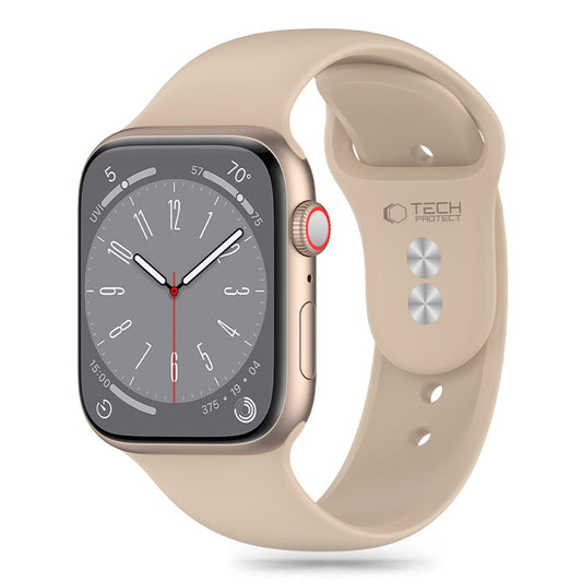 Tech-Protect Silicone -ranneke Apple Watch 41mm / 40mm / 38mm -sarjalle, Beige