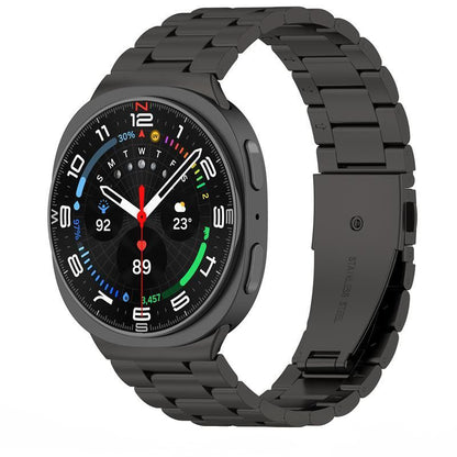 Tech-Protect Stainless -ranneke Samsung Galaxy Watch8 / Watch8 Classic -sarjaan, Musta