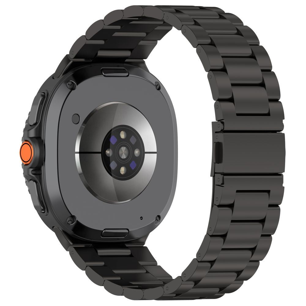 Tech-Protect Stainless -ranneke Samsung Galaxy Watch8 / Watch8 Classic -sarjaan, Musta