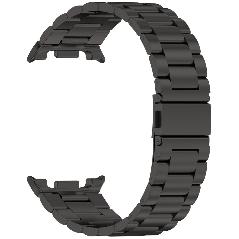 Tech-Protect Stainless -ranneke Samsung Galaxy Watch8 / Watch8 Classic -sarjaan, Musta