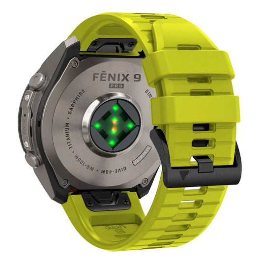 Techsuit Silicone Strap for Garmin Fenix 5X / 5X Plus / 6X / 6X Pro / 7X / 8 / 8 Pro / 9 / 9 Pro, Green