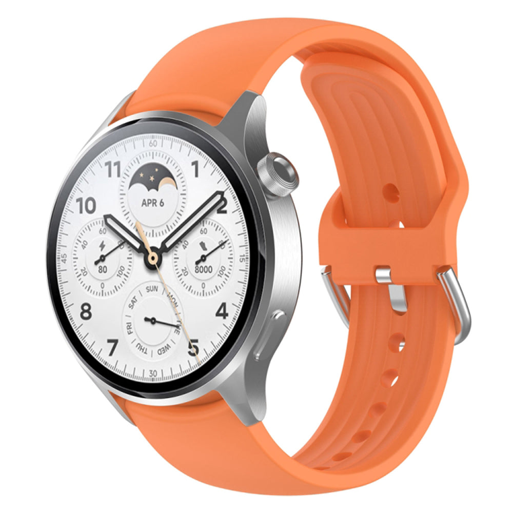 Techsuit W003 -ranneke Huawei Watch / Xiaomi Watch Series, 22mm, Oranssi