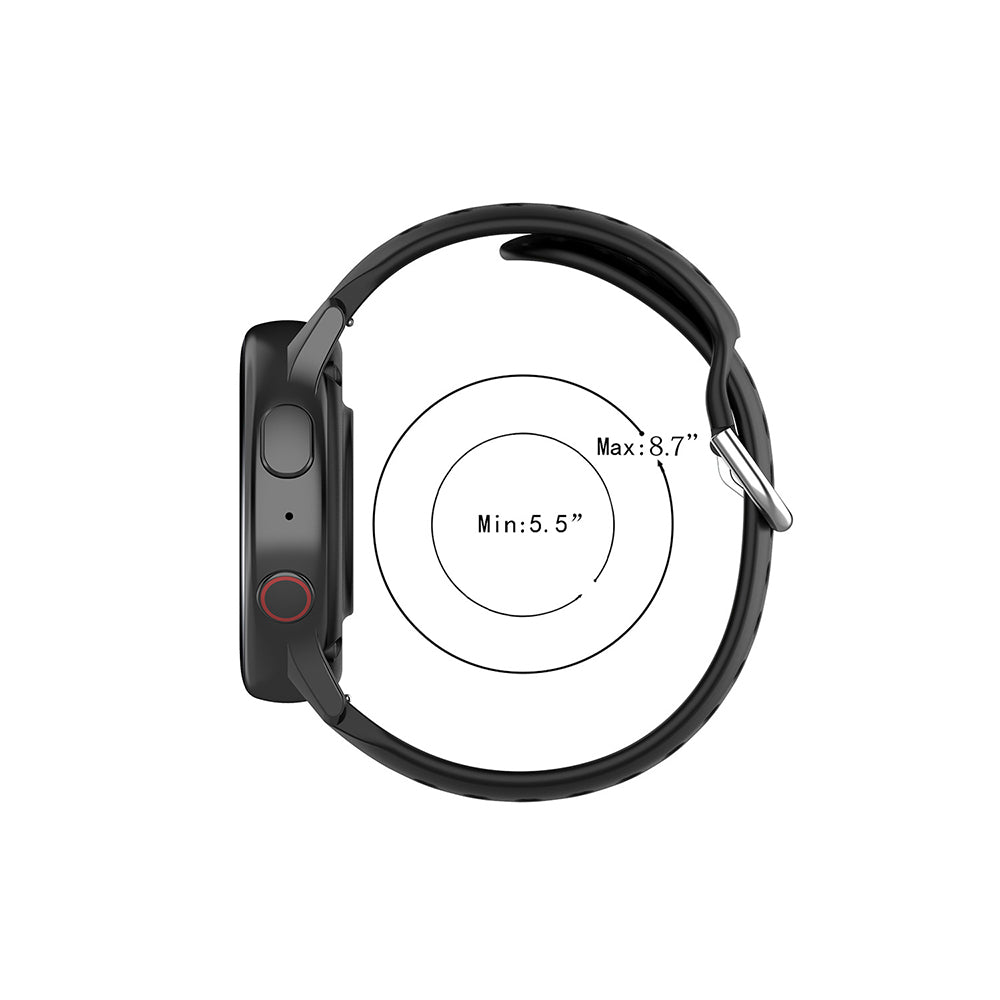 Techsuit W004 -ranneke Samsung Galaxy Watchille / Huawei Watch -sarjalle, 20mm, Punainen