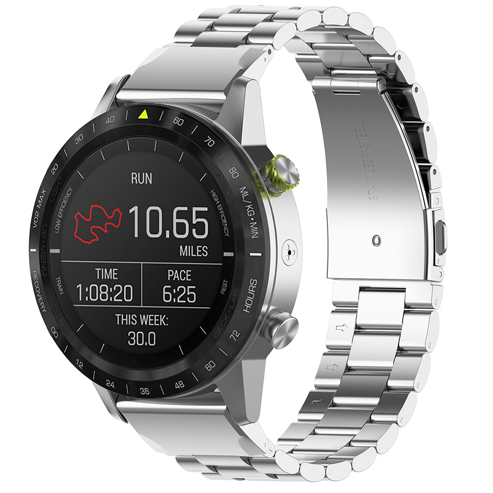 Techsuit W010 -ranneke Garmin Watch Fenix / Forerunner -sarjoille, 22mm, Hopea