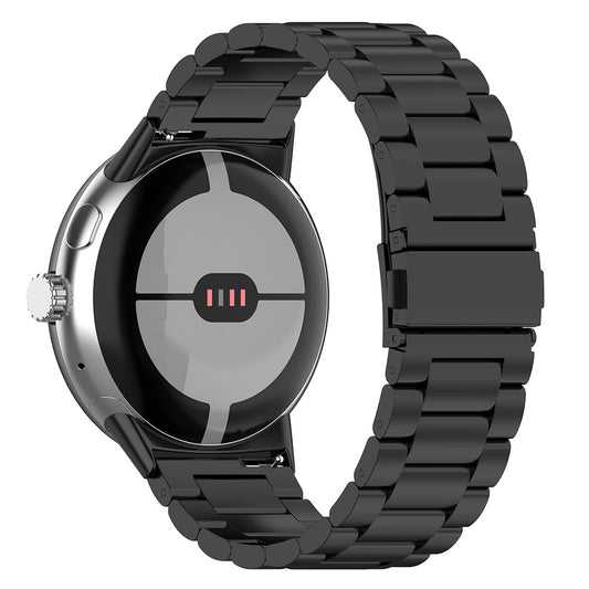 Techsuit W010 -ranneke Google Pixel Watch 4 45mm -kelloon, Musta