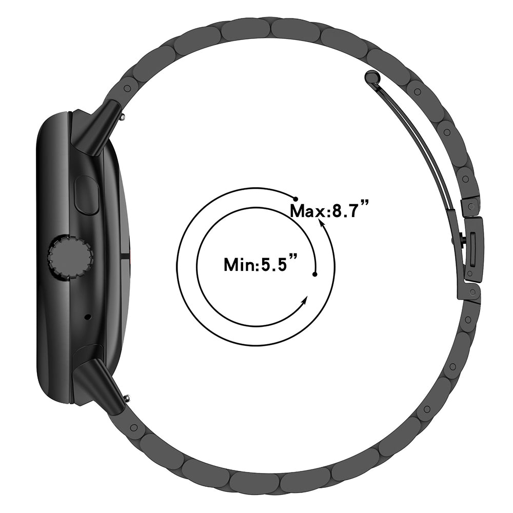 Techsuit W010 -ranneke Google Pixel Watch 4 45mm -kelloon, Musta