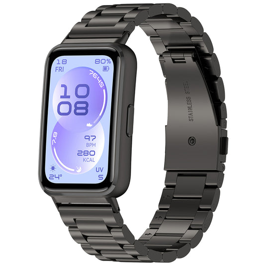 Techsuit W010 -ranneke Huawei Band 11 / 11 Pro, Musta