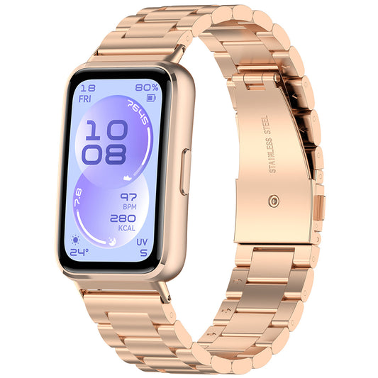 Techsuit W010 -ranneke Huawei Band 11 / 11 Pro, Vaaleanpunainen