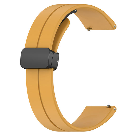 Techsuit W011 -ranneke Huawei Watch / Garmin Watch Series -kelloille, 18mm, Keltainen.