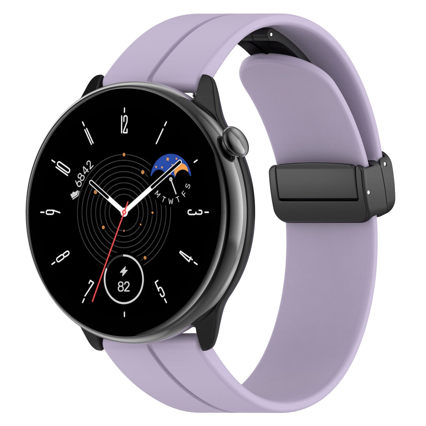 Techsuit W011 -ranneke Huawei Watch / Garmin Watch -sarjoille, 18mm, Violetti
