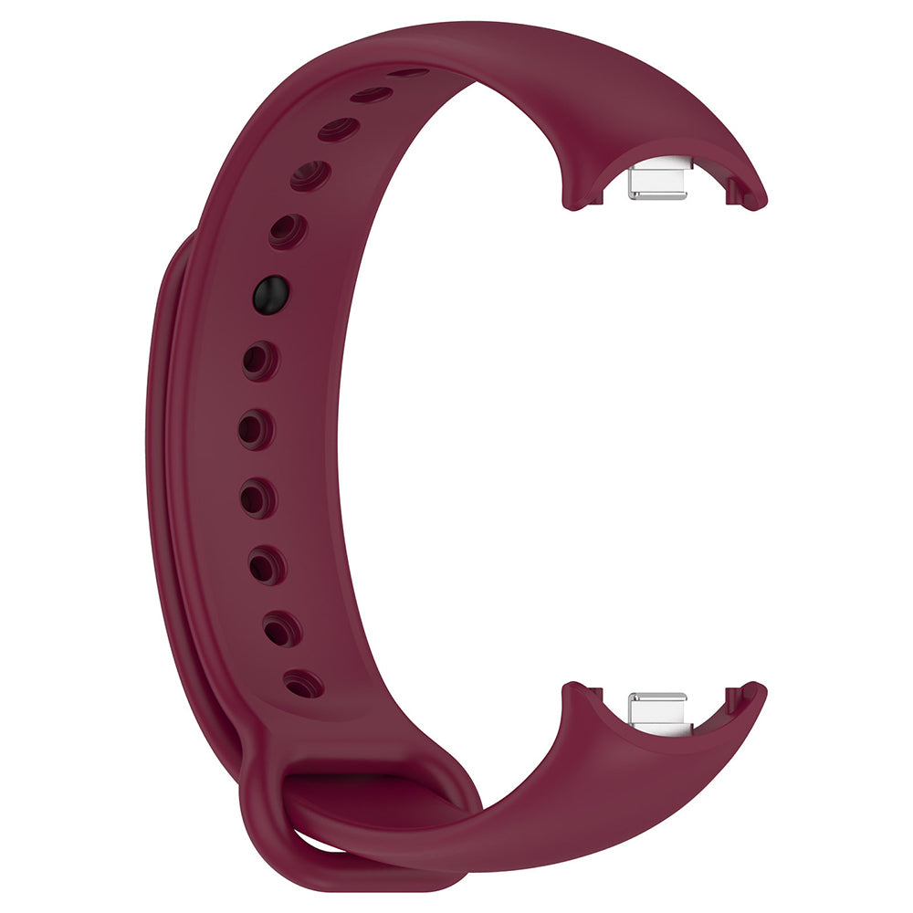 Techsuit W014 -ranneke Xiaomi Smart Band 9 / 8 -laitteelle, Tummanpunainen