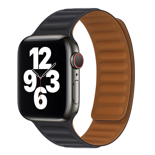 Techsuit W035 -ranneke Apple Watch 42mm / 41mm / 40mm / 38mm -sarjalle, Musta