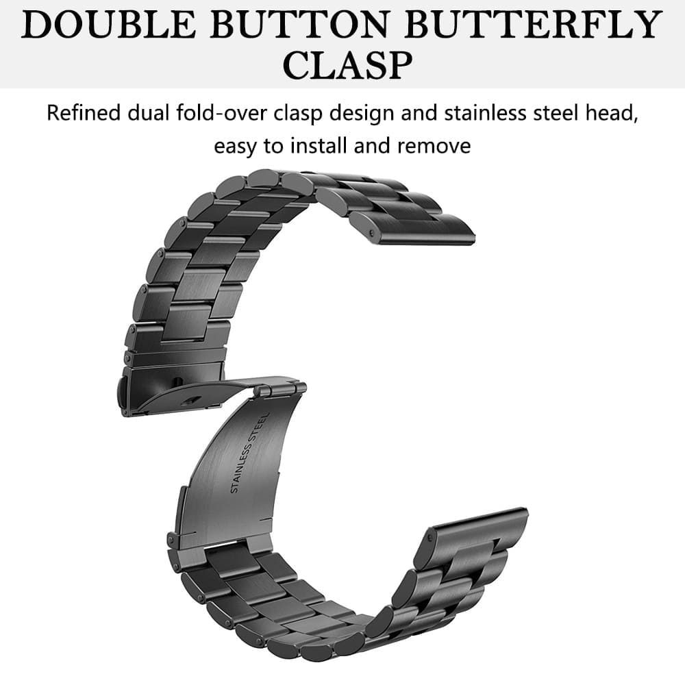 Techsuit W036 Strap for Apple Watch 49mm / 46mm / 45mm / 44mm / 42mm Series, Black