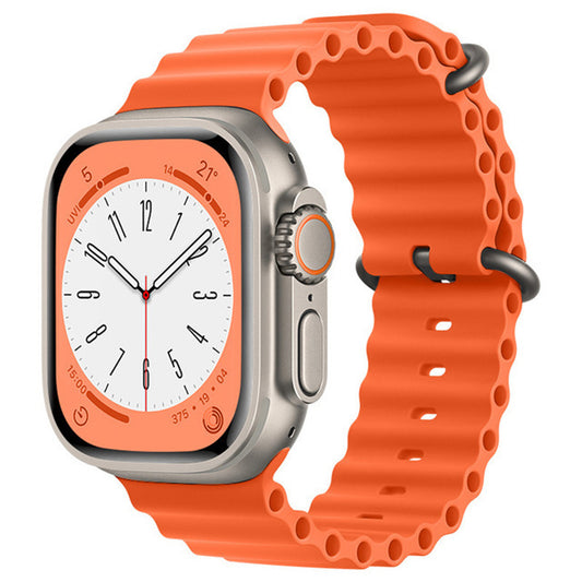 Techsuit W038 -ranneke Apple Watch 49mm / 46mm / 45mm / 44mm / 42mm -sarjoille, oranssi