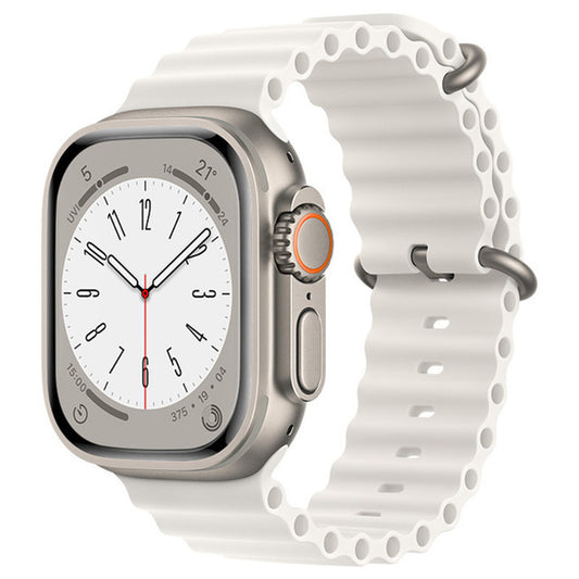 Techsuit W038 -ranneke Apple Watch 42mm / 41mm / 40mm / 38mm -sarjoille, Valkoinen