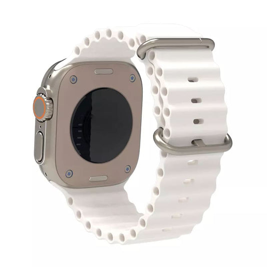 Techsuit W038 -ranneke Apple Watch 42mm / 41mm / 40mm / 38mm -sarjoille, Valkoinen