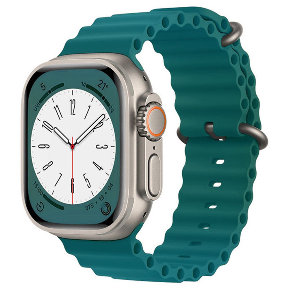 Techsuit W038 -ranneke Apple Watch 42mm / 41mm / 40mm / 38mm -sarjalle, Vihreä
